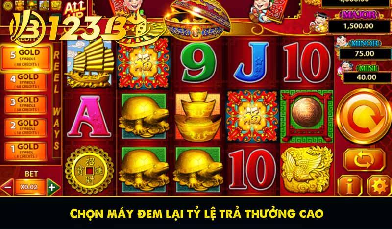 Nổ hũ Jackpot WG đổi thưởng siêu khủng tại 123B 11 Chọn máy đem lại tỷ lệ trả thưởng cao